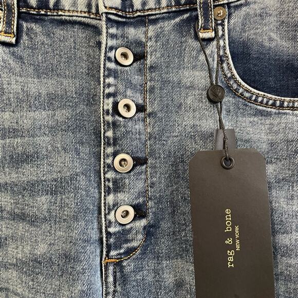 NWT Rag & Bones Women’s “Nina” High-Rise Button-Fly Skinny Size‎ 30 - Picture 3 of 6